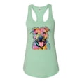 thumbnail image 3 of Dean Russo Best Dog Dog Lover Ladies Racerback Tank Top, Mint, X-Large, 3 of 6