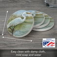 thumbnail image 2 of Thirstystone Coastal Egret Round Natural Sandstone Coaster 4-Pack, 2 of 6