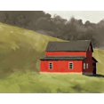 thumbnail image 2 of Tavoletti, Anne 14x12 Black Ornate Wood Framed with Double Matting Museum Art Print Titled - Red Barn I, 2 of 4