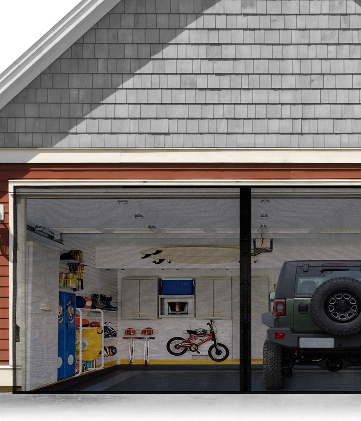 Garage Door Screen For 1 Car 12x7FT, Screen Garage with