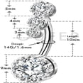 thumbnail image 3 of LOVEVER Surgical Clear Navel 316L Steel Belly Button Ring, 3 of 8