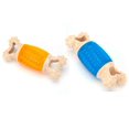 thumbnail image 2 of 6" Giggle Bones Tough Dental Dog Toy Durable Unique Shape Texture Massages Gums (Blue), 2 of 6