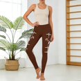 thumbnail image 2 of Women's Leggings Football Graphic Print 4-Way Stretch Active Workout Pants for Running Casual, 2 of 6