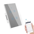 thumbnail image 1 of Smart Switch Tuya Control Voice Control WiFi Smart Home Touch Switches Need Neutral Temperature Remote Controller Mobile Phone APP ,Easily DIY, 1 of 7
