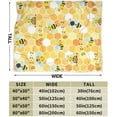 thumbnail image 5 of Bee Blanket Soft Cozy Cute Bee Plush Throw Blanket Bee Gifts for Bee Lover Warm Lightweight Flannel Fuzzy Fleece Bedding Stuff Decor Blanket for Girls Boys Kids Adults Women Bed Travel 40"x50", 5 of 6