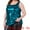 Blue, variant on Women's Plus Shiny Metallic Tank Top Sleeveless Party Blouse 1X Champagne