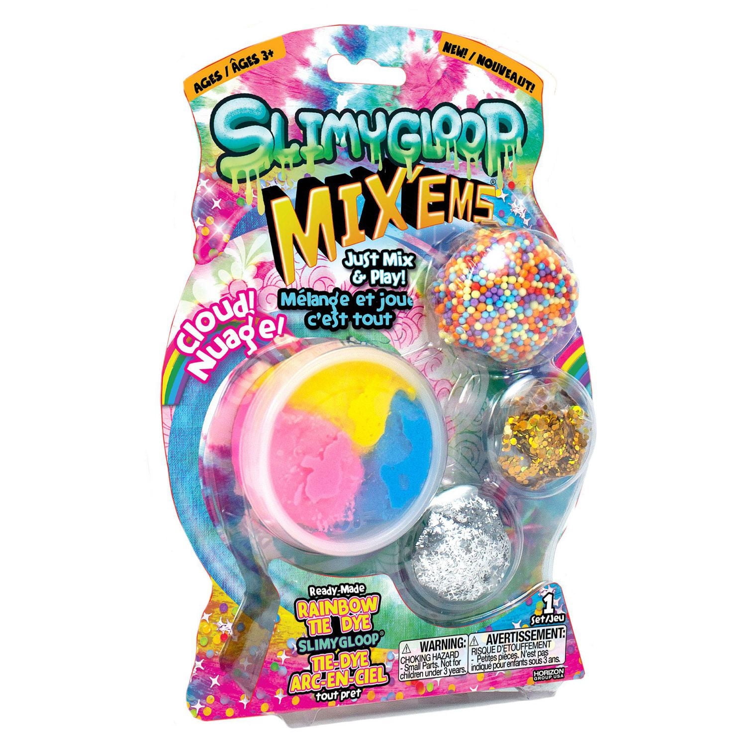 SLIMYGLOOP Mix'Ems arc-en-ciel tie-dye