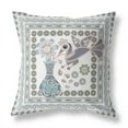 thumbnail image 6 of Love Your Vase Peacock Indoor/Outdoor Pillow in Gray Muted Green 16x16, 6 of 8