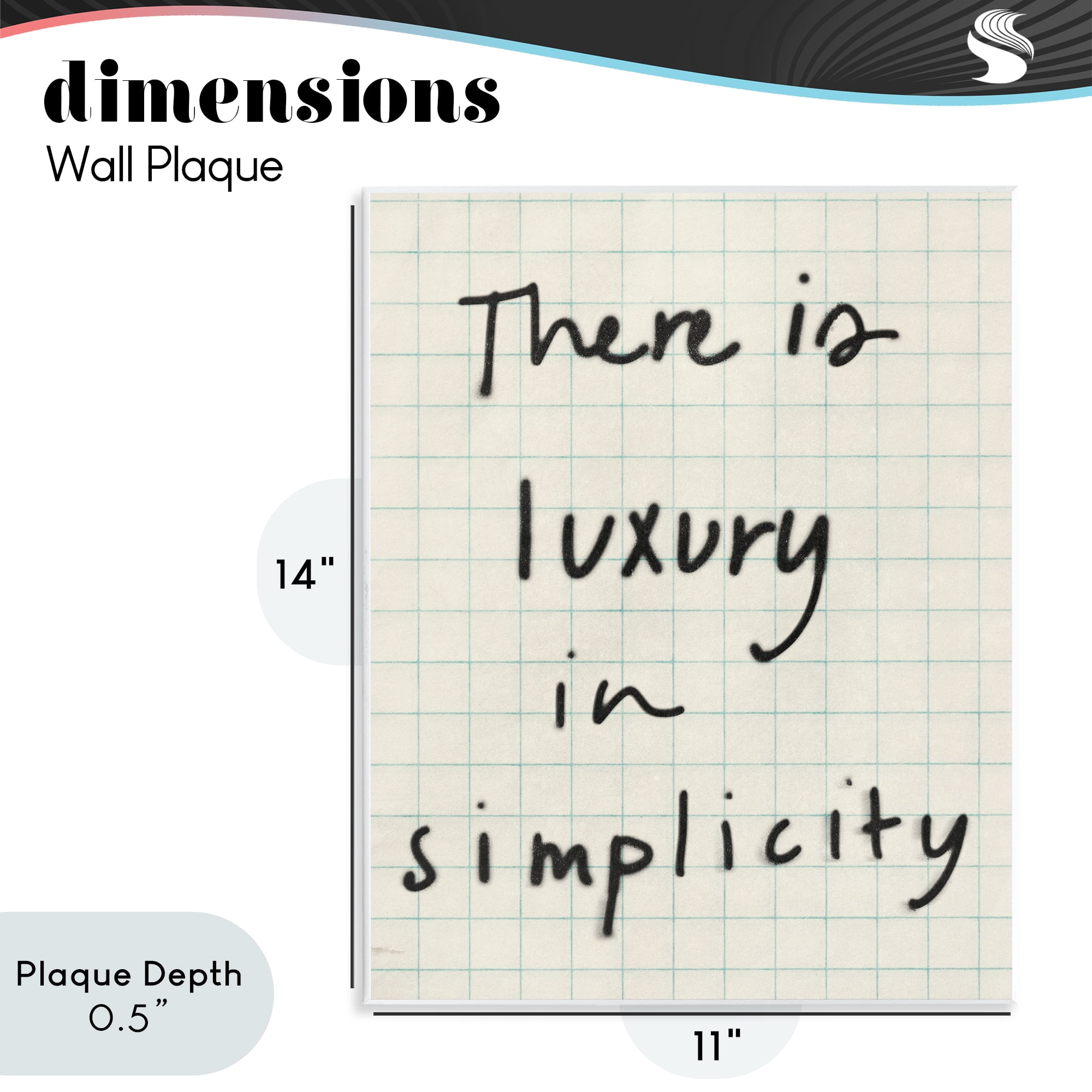 Stupell Industries Luxury In Simplicity Scrawl Wall Plaque Art, design by Victoria Barnes