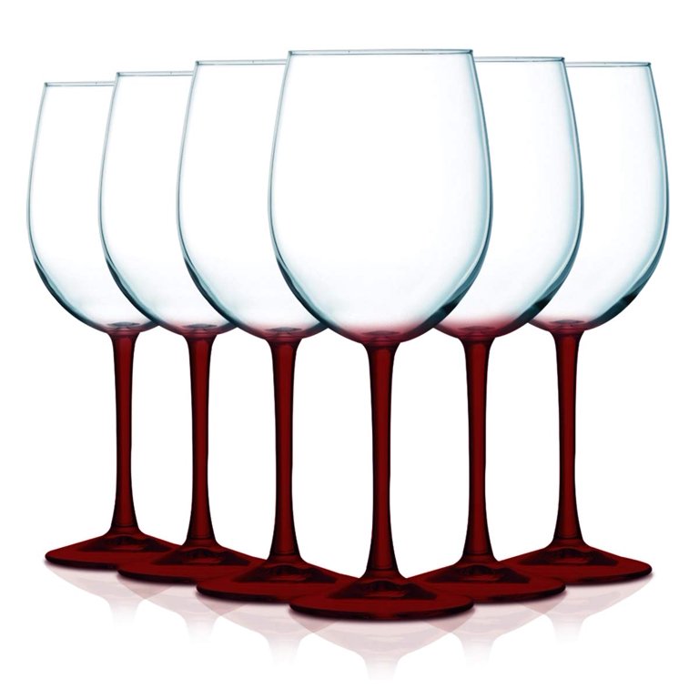 1 red 16oz drinking glass Brio Can Glass