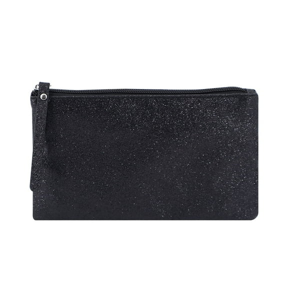 RittZi Celestial Glitter Pouch, Twilight Black - Sparkling Makeup Bag, Festive Cosmetic Pouch