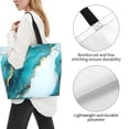 thumbnail image 5 of Large Capacity Single Shoulder Shopping Bag 19.7×15.7×5.9in Main Pocket Large To Accommodate Your Daily Needs Can Be Portable Can Be A Single Shoulder Back Skyblue And White Gold Marble, 5 of 8