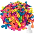 thumbnail image 1 of Paquete de 500 globos de agua, globos de agua de látex, colores surtidos con kits de recambio para juegos de lucha, diversión de fiesta de verano para niños y adultos Xemadio WMZY-863, 1 of 7