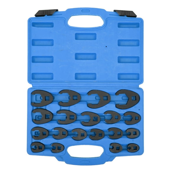 19pcs Crow's Foot Wrench Metric Set 832mm/0.31.3in CrMo Steel with Toolbox Handtool