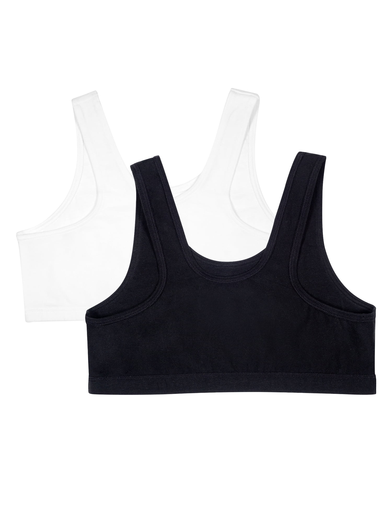 Wonder Nation Girls Cotton Bra, 2-Pack, Sizes S-XXL