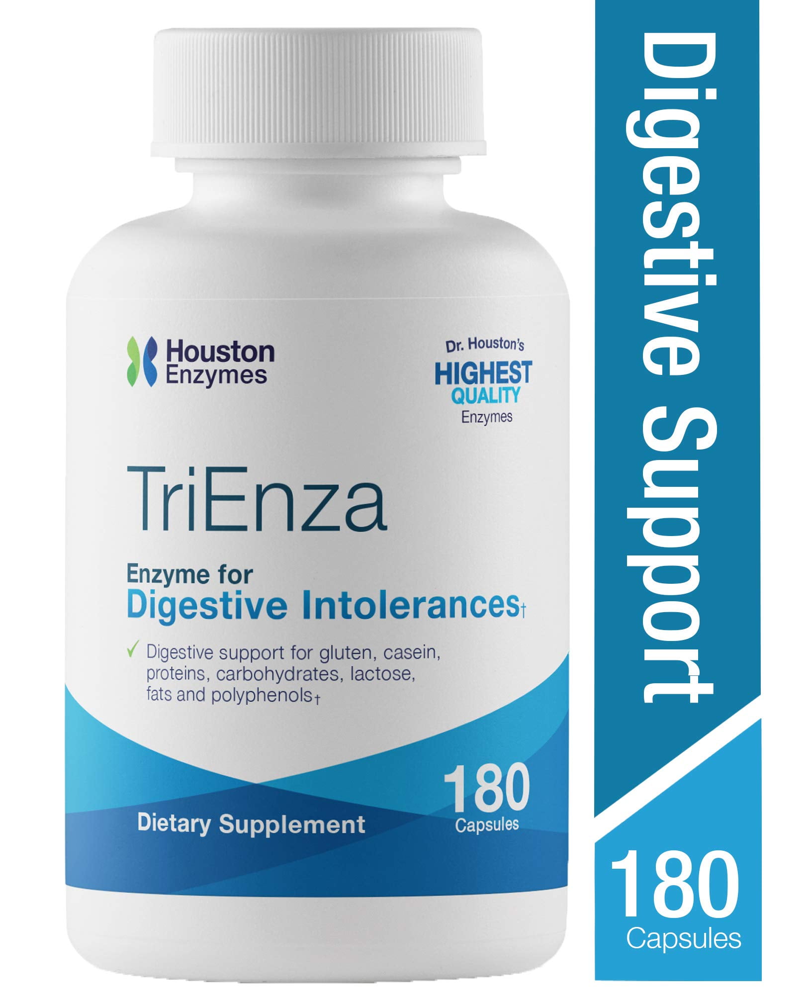 Houston Enzymes, TriEnza with DPP IV Activity, 180 Capsules
