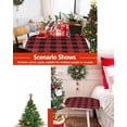 thumbnail image 6 of Fitted Round Tablecloths Table Covers 55-60in,Christmas Classic Red and Black Check Waterproof Elastic Edged Table Cloth for Kitchen Dining Holiday Party Tables Decor,Vintage Linen, 6 of 6