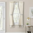 thumbnail image 2 of Ellis Curtain Richmark Tailored Rod Pocket Design Curtain Panel Pair for Windows with Ties 70" x 72" Natural, 2 of 5