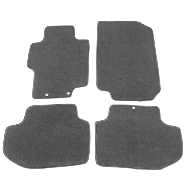 fits 0307 honda accord floor mats carpet front & rear gray 4pc nylon