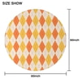thumbnail image 6 of Orange Yellow Checkerboard Checkered Pattern Round Tablecloth 60"x60",Wrinkle Wipeable Table Cloth for Kitchen Dining Room Picnic Patio Party, 6 of 6