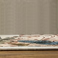 thumbnail image 3 of Butterfly Turkish Area Rug, Monarch Butterflies Vintage Damask Inspired Design, Soft Carpet for Living Room Decor with Distressed Look, 4' X 5.7', Pale Rust, by Ambesonne, 3 of 4