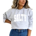 thumbnail image 2 of Salty Sweatshirt for Women, Teens & Girls Distressed Summer Beach Pullover Sweater Gray Sweatshirt Adult Large, 2 of 4