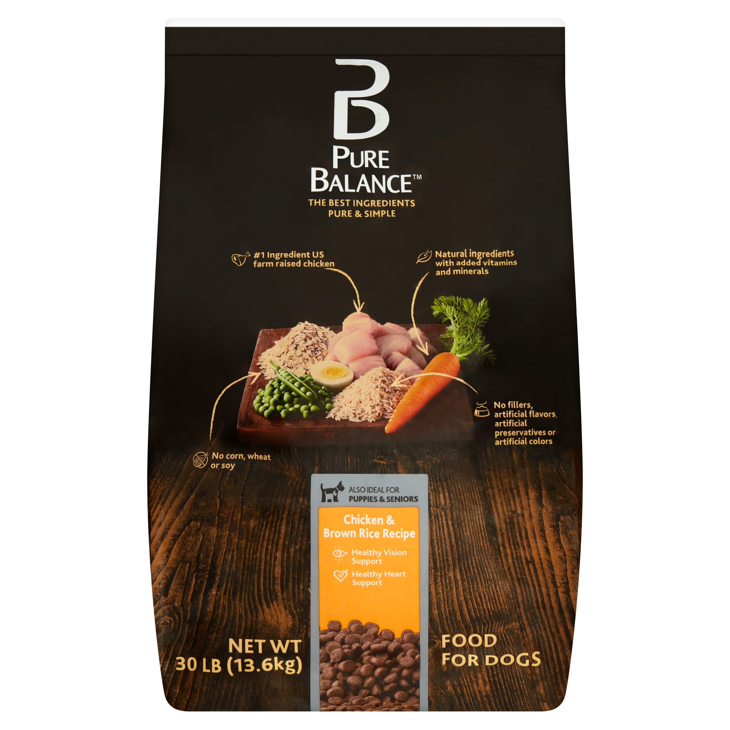 Pure Balance Chicken & Brown Rice Recipe Dry Dog Food, 30 ...