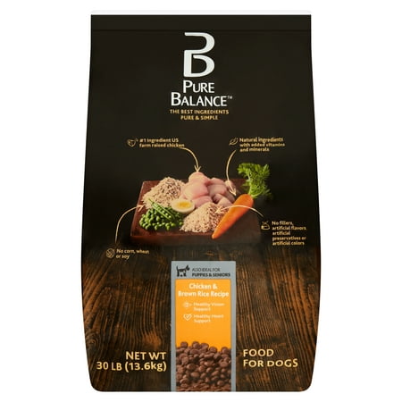 Pure Balance Chicken & Brown Rice Recipe Dry Dog Food, 30 (Best Dog Food For Ph Balance)