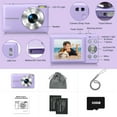 thumbnail image 2 of FHD 1080P 44MP Digital Camera Bundle with Case - 2 Batteries, 32GB SD Card, Compact Point & Shoot for Beginners (Purple), 2 of 8