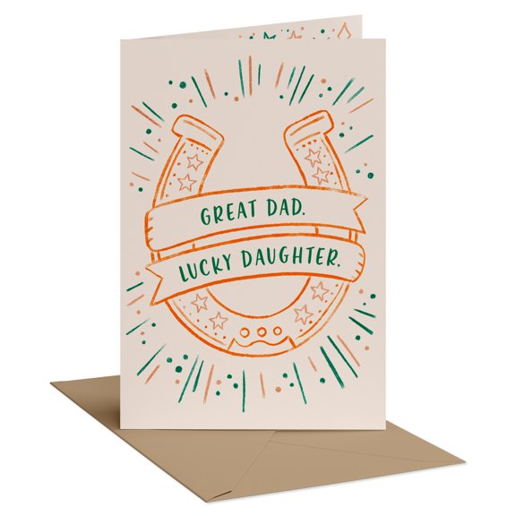 American Greetings Father's Day Card for Dad from Daughter (Great Dad, Lucky Daughter)