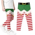 thumbnail image 3 of BFHHYA Toddler Girls' Christmas Leggings - Elastic Waist Printed Tight Pants for Festival Wear (3-8 Years), 3 of 5