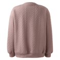 thumbnail image 4 of Vedolay Hoodless Sweatshirts for Women 2023 Long Sleeve Slim Fit Sweater Tops for Women Pink,L, 4 of 5