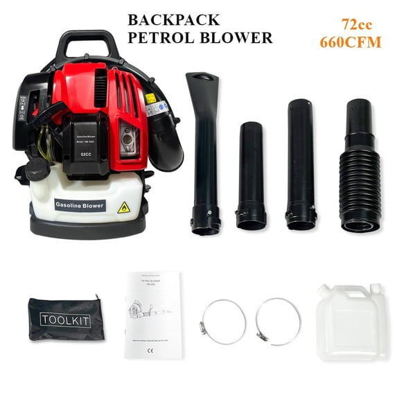 76CC Backpack Gas Leaf Blower,660CFM,200MPH ,4 Stroke Air Cooling Gas Backpack Grass Blower,Snow Blower EPA Compliant
