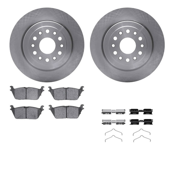 Dynamic Friction Company Rear Brake Rotors with 5000 Advanced Brake Pads includes Hardware 6512-40528