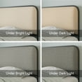 thumbnail image 5 of King Size Metal Bed with Under Bed Storage, Heavy-Duty Bed Frame with Curved Upholstered Headboard & Footboard, Modern Platform Bed for Small Space, Easy to Assemble, Beige, 5 of 8