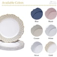 thumbnail image 3 of GOLD FLORAL RIMMED PLATES | Elegant Salad Plates | Harmony Collection | 9” – 10 PC, 3 of 5
