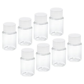 Uxcell 15mL Reagent Glass Storage Bottle Round Plastic Screw Cap Lab Home  Clear 24 Pack 