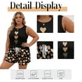 thumbnail image 5 of Cuteduck Women's Plus Size Outfit Sets Summer Sleeveless Crew Neck Loose Fit Casual Two Piece Lounge Suit with Pockets & Printed Pattern 1X-4X, 5 of 9