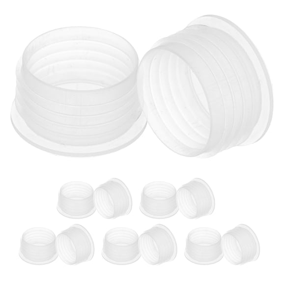 FOMIYES 12Pcs Clear Plastic Round Stopper Plugs Reusable Garden Planter Water Sealing Accessories