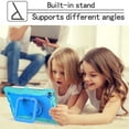 thumbnail image 5 of iPad 10.2-inch 2020/2019 Case with Soft Screen Protector, Dteck 3 in 1 Hybrid Rugged Shockproof Handle Kickstand Case with Shoulder Strap for iPad 8th Gen/iPad 7th Gen,Mint+Blue, 5 of 8