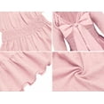 thumbnail image 4 of Arshiner Big Girls Trendy Dresses Fall Long Sleeves Tie Back Solid Beach Dress, 4 of 8
