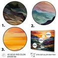 thumbnail image 3 of Designart "Orange Blue Mountains Bold Landscape" Modern Wall Art Living Room, 3 of 5
