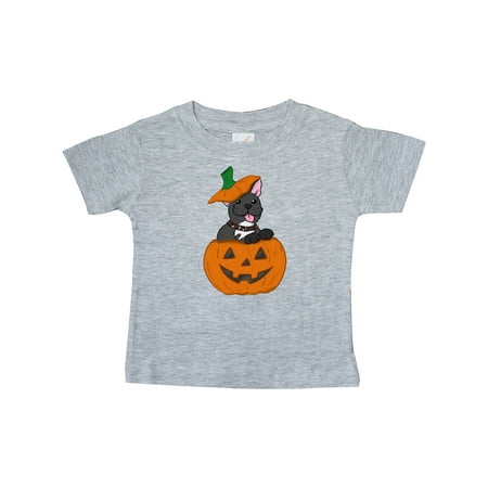 

Inktastic Halloween Frenchie Pumpkin Puppies Gift Baby Boy or Baby Girl T-Shirt
