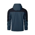 thumbnail image 4 of Men's Waterproof Windproof Outdoor Colorblock Zip-Up Jacket with Zipper Pockets (for Hiking & Camping), Navy Blue, Size M, 4 of 5