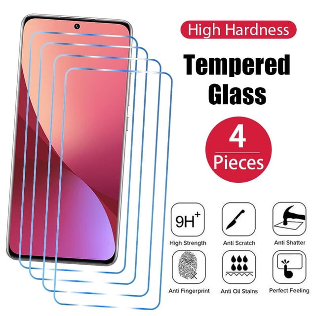 Protector de pantalla para teléfono móvil Xiaomi, cristal templado para modelos Mi 12, 11, 10, 9 Lite, 12T, 9T, 10T Pro, 11i, Poco F4, X4, X3, GT, M5, M3, M5S, X5, 4 unidades