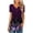 DarkPurple, variant on KISSMODA Womens Plus Size Tops T Shirts Short Sleeve Basic Tunic Blouse Summer Floral Tops Pleated Blouse