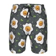 thumbnail image 4 of Naloa Cute Poached Eggs Men's Beach Shorts, Surfing shorts, Swim trunks, Quick Dry Swim Trunks for Surfing Beach Fun - Large, 4 of 9