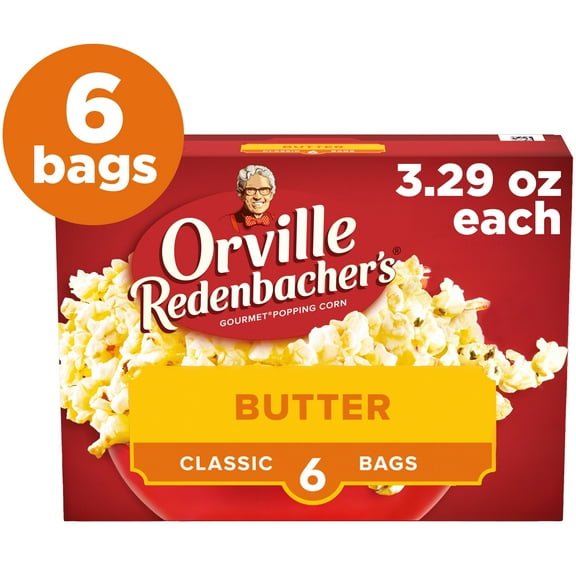 Orville Redenbacher’s Classic Butter Popcorn, Microwave Popcorn, 3.3 oz., 6-Count