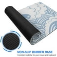 thumbnail image 6 of Designer Gaming Mouse Pad - Japanese Blue & White Wave, Large Size, Non-Slip Base, 6 of 7