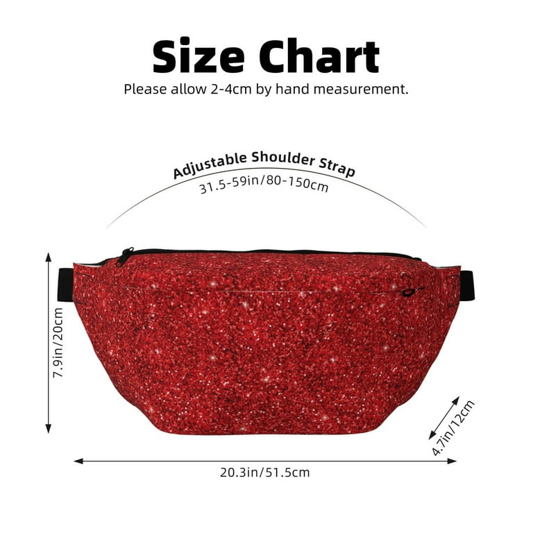 Red glitter fanny pack sale
